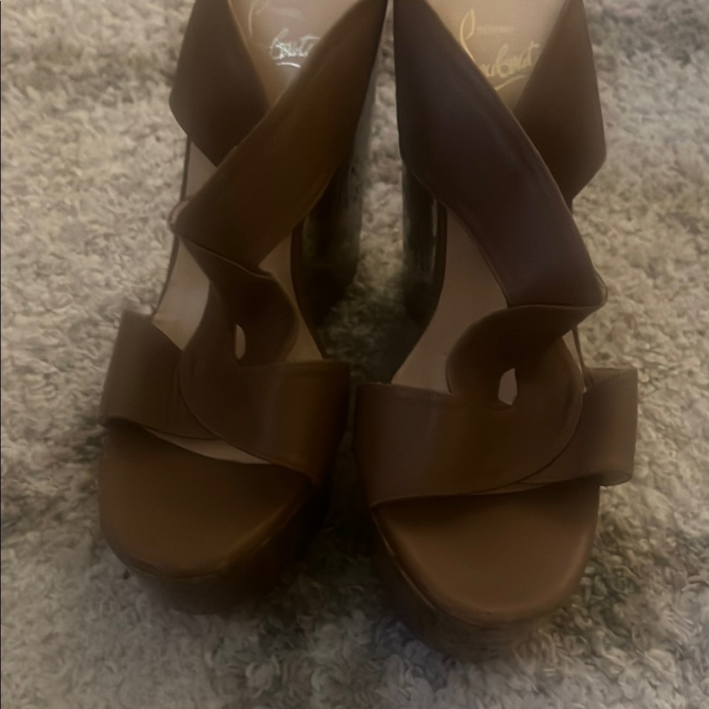 Christian Louboutin Brown Platform Sandals